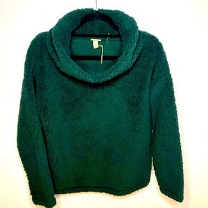 SUPER SOFT COMFY Women's Cowl Neck Sweater Green Size Medium. NWT